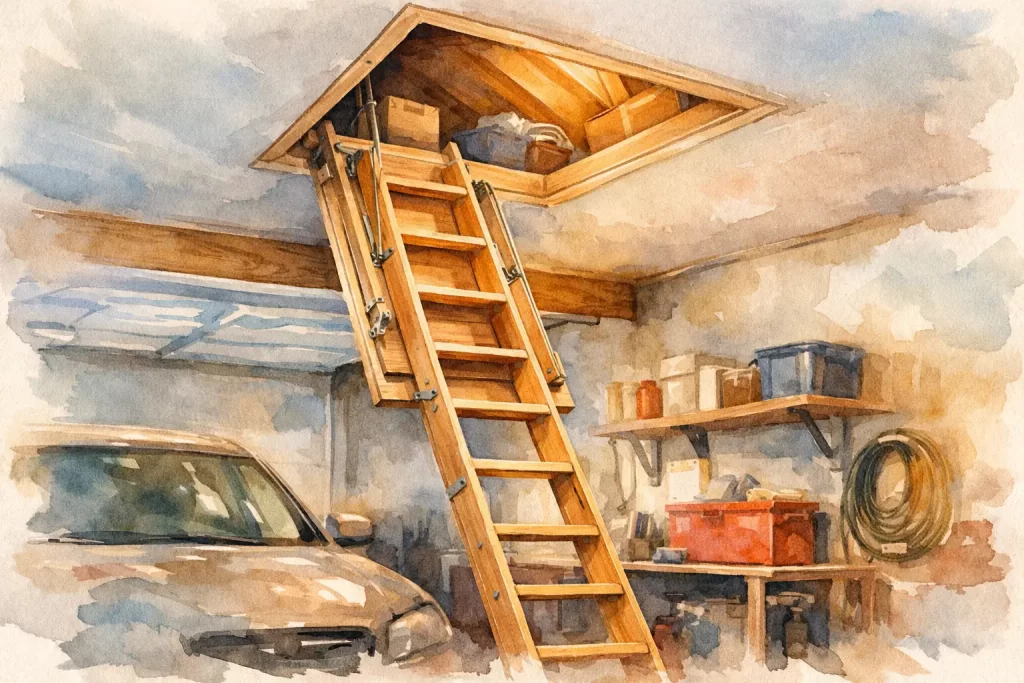 Garage Attic Ladder Installation That Fits Right