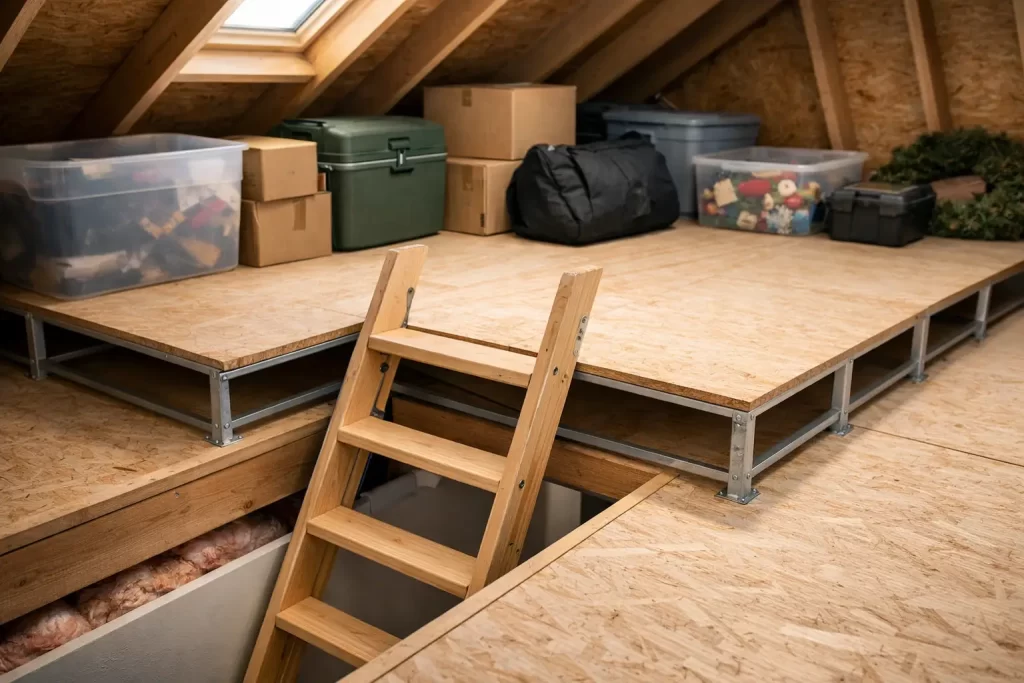 Raised Attic Flooring for Storage Explained